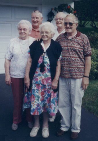 Phyllis Foley and Pat Foley  with their Nephews, Early 1990s