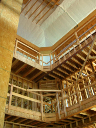 Library looking up from the first floor