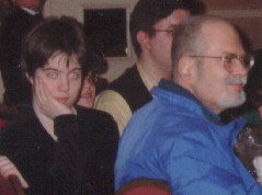 Leslie Mann and Monty Wells at the Saturday Dinner at Boskone, 1998