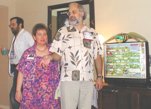 Ruth Sachter and this year's Hugo Ballot Counter, John Lorenz