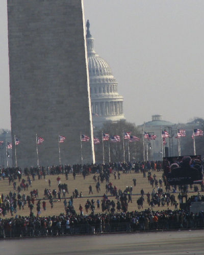 The Washington Monument and the Capitol as Seen from the Lincoln Memorial